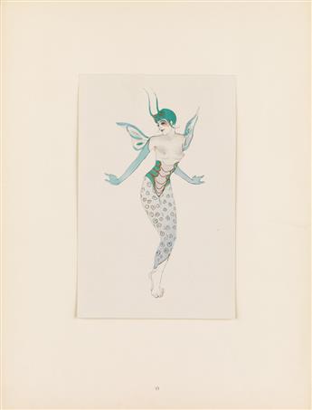 WALTER SCHNACKENBERG (1880-1961). BALLET UND PANTOMINE. Complete portfolio with 22 plates. 1920. 20x15 inches, 52x39 cm. George Müller,